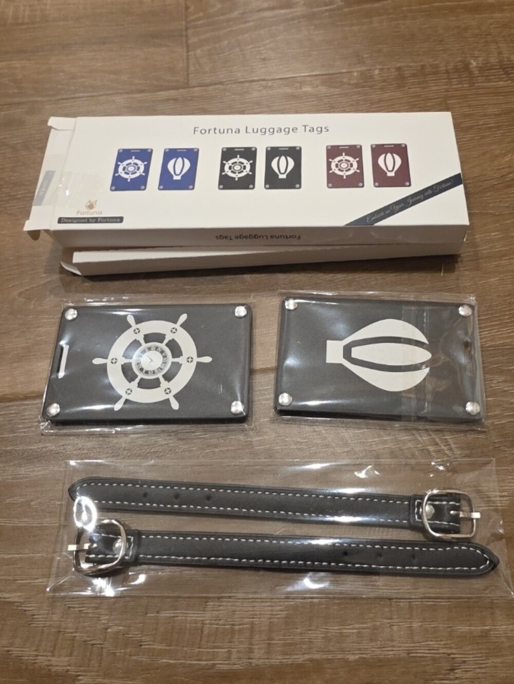 NWT Fortuna Luggage TagsTwo premium faux leather luggage tags